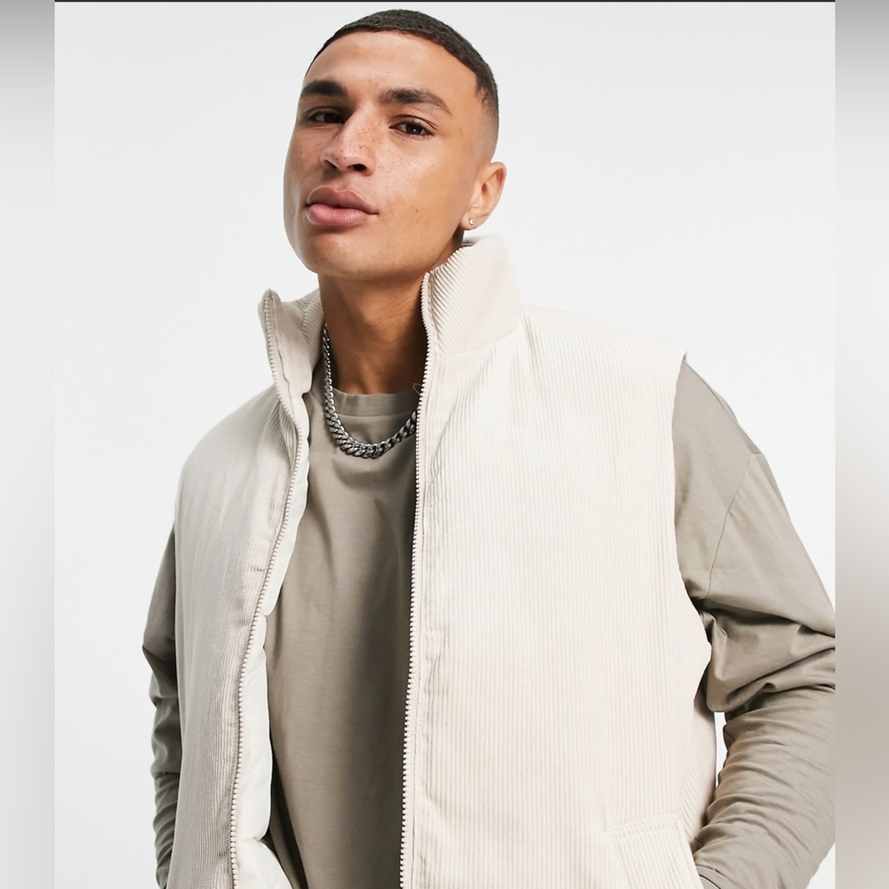 ASOS Cream Puffer Vest